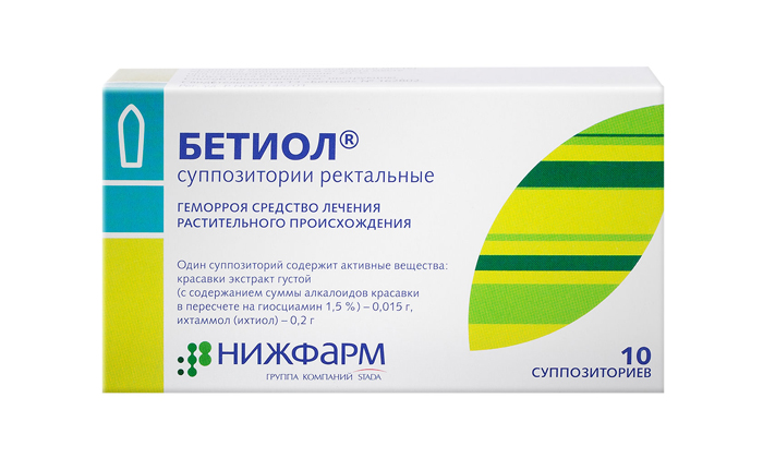 Свечи Бетиол широко применяются при консервативном лечении геморроя