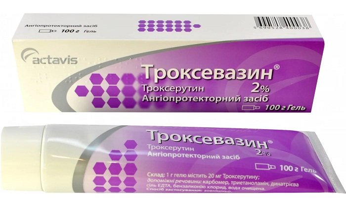 Основой препарата является троксерутин, содержание которого составляет 20 мг на 1 г геля. Это соединение является полусинтетическим аналогом рутина - фитофлавоноида, относящегося к Р-витаминной группе