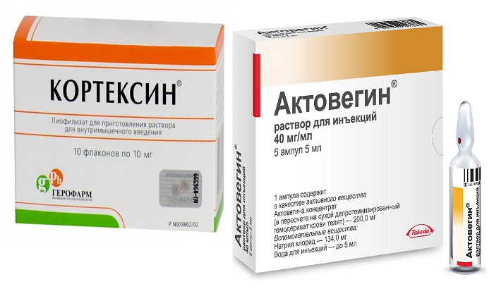 Нормализовать кровообращение в головном мозге, улучшить работу органа и повысить эмоциональный фон помогают Кортексин или Актовегин