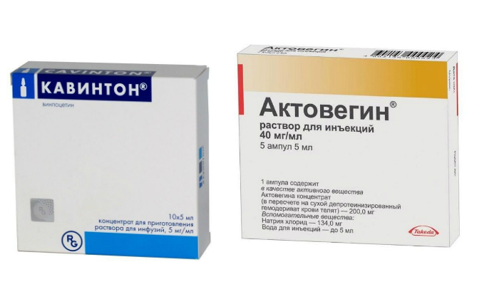 Для восстановления церебральной активности в арсенале врачей есть препараты метаболического и сосудистого действия, к которым относятся Актовегин и Кавинтон
